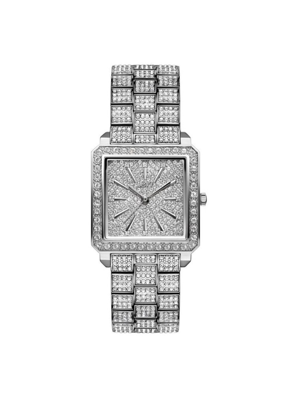 NWT JBW Cristal Quartz Diamond Crystal Silver Dial Ladies Watch